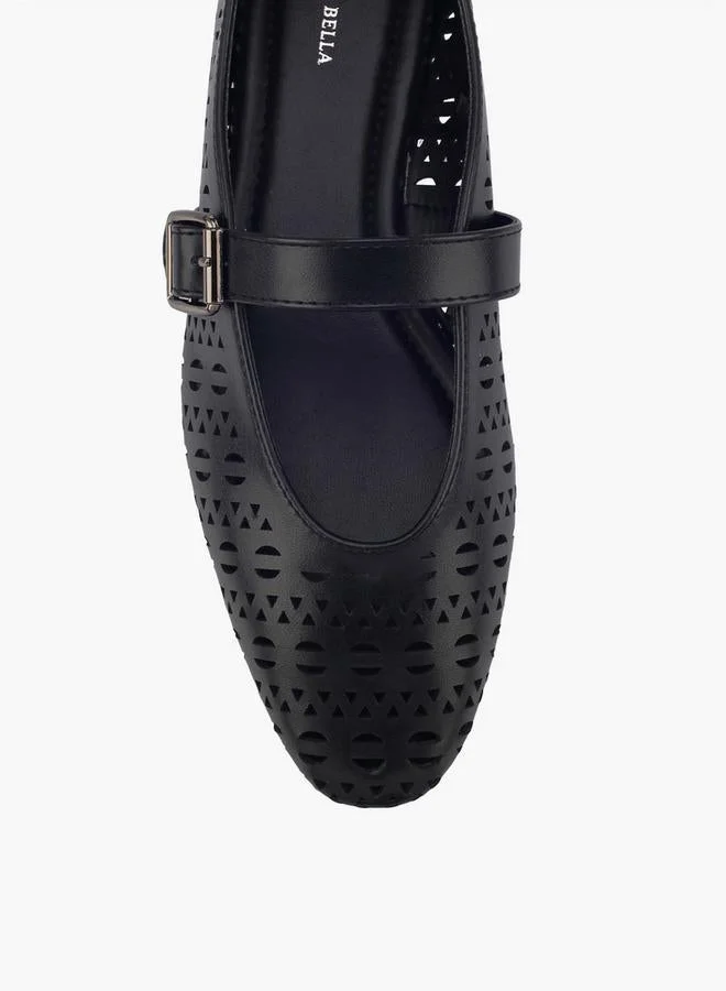 Flora Bella By Shoexpress BLACK Women Buckle Closure Mary Jane Shoes for Women | Best Price UAE