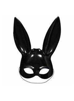 Riethmuller Adults Halloween Black Bunny Half Mask With Elastic Tie 