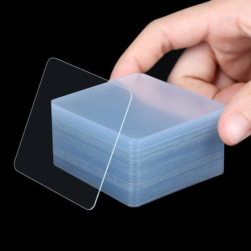 SNAPSHOPECOM 10pcs Double Sided Tape Lubor Lens Gimmick Illusion Plastic Sleeve Card for Creative See Thru Close Up Magic Tricks - Image 1
