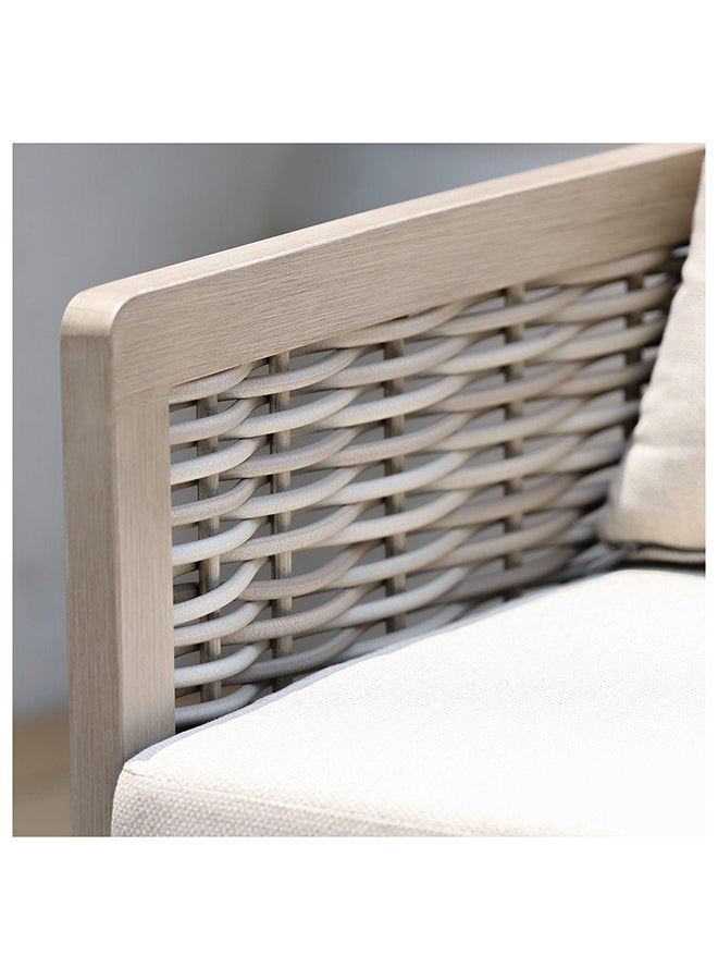 DANUBE HOME Aliza 2 Seater Balcony Set With Table All Weather 3 Piece Bistro Set With Coffee Table Modern Design Furniture For Balcony Outdoor Garden Bench Seating Terrace Lawn Patio Beige - Image 3