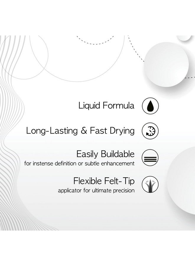 روبي كيسيز محدد عيون سائل كلاسيكي من روبي كيسز، مقاوم للتلطخ، مكياج عيون يدوم طويلًا مع أداة تطبيق بطرف لباد (عبوة واحدة، أبيض) - Image 3