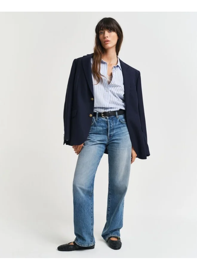 غانت Regular Fit Thin Striped Poplin Shirt