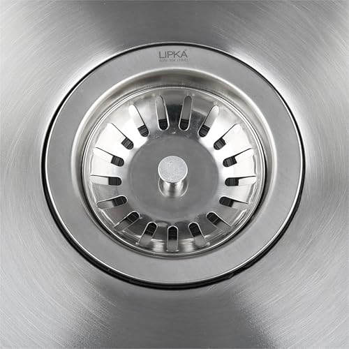 Lipka 4.5 Inch Round Shaped 304 Grade Stainless Steel and PVC Kitchen Sink Coupling for Home - Chrome Finish, Rust-Free, Corrosion-Resistant, Durable - Image 2