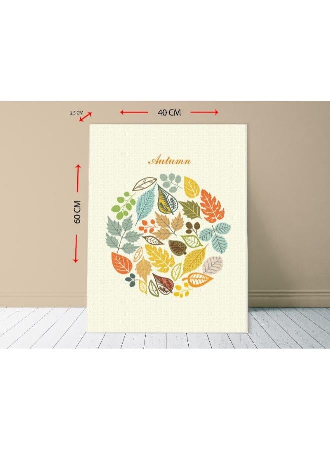 Home Gallery Canvas Wall Art, Abstract Framed Portrait of autumn leaf background - Image 4