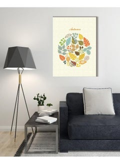 Home Gallery Canvas Wall Art, Abstract Framed Portrait of autumn leaf background  - Image 2