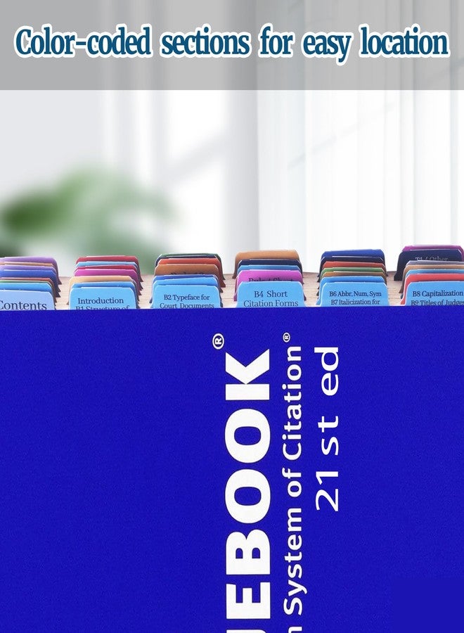 LParkin Index Tabs for The Bluebook 21st Edition, Color-Coded PVC Laminated Tabs for The Bluebook, Includes Alignment Guide, 47 Coding Guidelines Tabs 7 Blank Tabs (Book Not Included) - Image 3