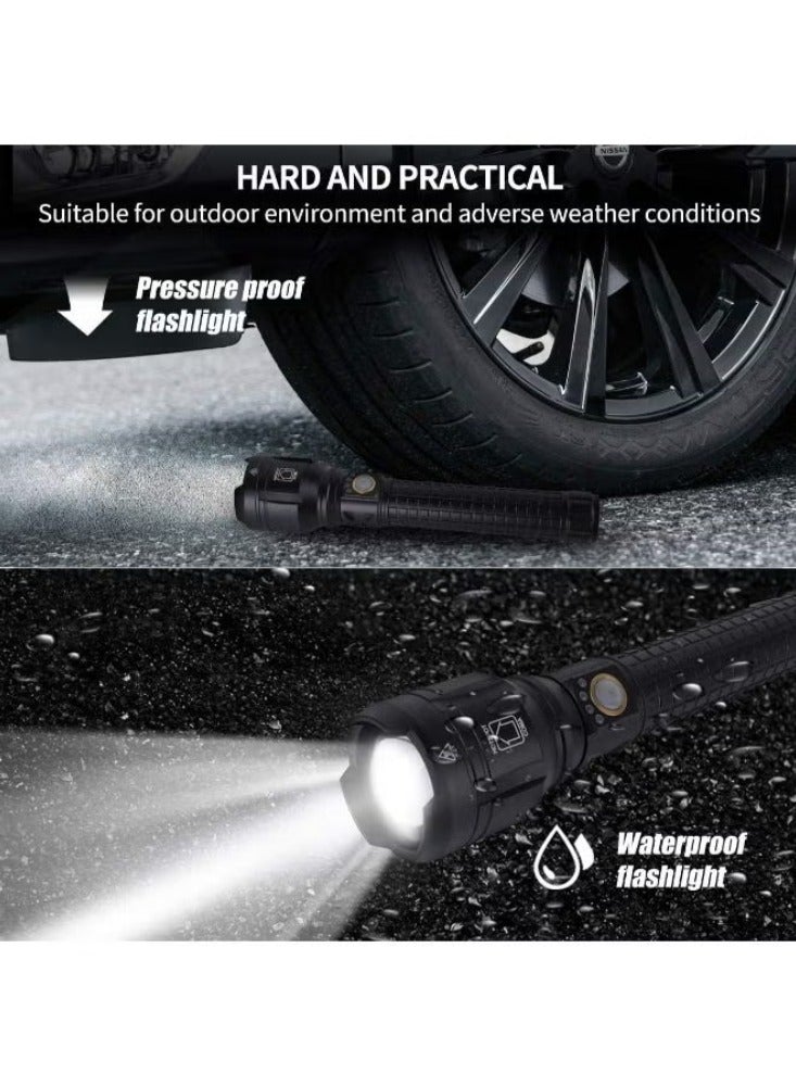 دريمزون P90 مصباح ليد جيب قابل لإعادة الشحن لومن عالي، أضواء وامضة قوية فائقة السطوع، مصباح يدوي كبير محمول في الهواء الطلق مع 3 أوضاع - Image 3