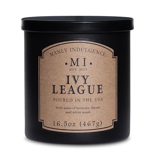 Manly Indulgence Ivy League Scented Candles for Men, 16.5 oz Single Wick, Premium Soy Blend Wax, 60H Burn, Candles for Home Scented – Made in The USA - Image 1