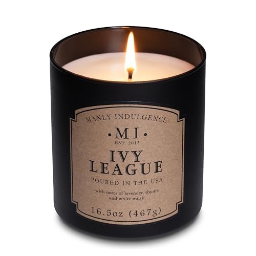 Manly Indulgence Ivy League Scented Candles for Men, 16.5 oz Single Wick, Premium Soy Blend Wax, 60H Burn, Candles for Home Scented – Made in The USA - Image 3