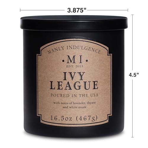 Manly Indulgence Ivy League Scented Candles for Men, 16.5 oz Single Wick, Premium Soy Blend Wax, 60H Burn, Candles for Home Scented – Made in The USA - Image 4