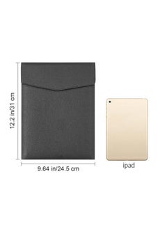 VANRA 1 Piece Pu Leather File Folder Vertical A4 Document Holder File Envelope Waterproof Leather Portfolio Case Filing File Organizer For Letter Size With Magnetic Button Closure (Black)  - Image 2
