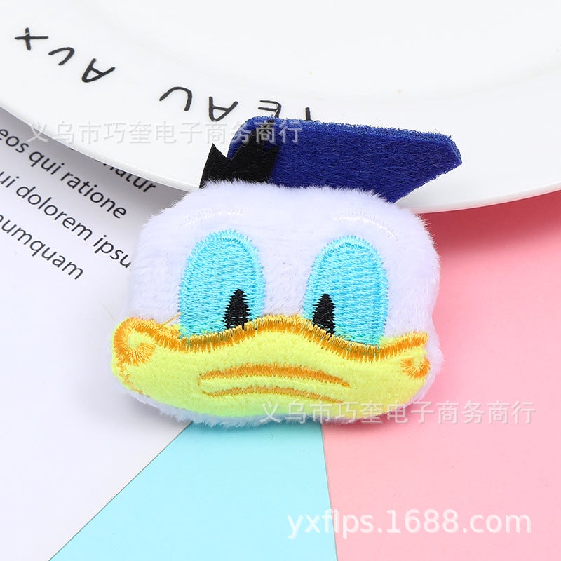 Cute Cartoon Plush Lamb Cat Lion Doll Pins Donald Duck