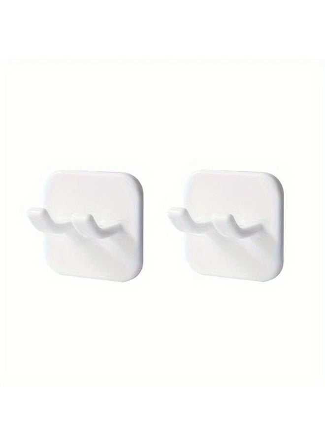 2pcs Transparent Waterproof Self Adhesive Razor Holders No Drill Wall Mount Hooks - Image 4