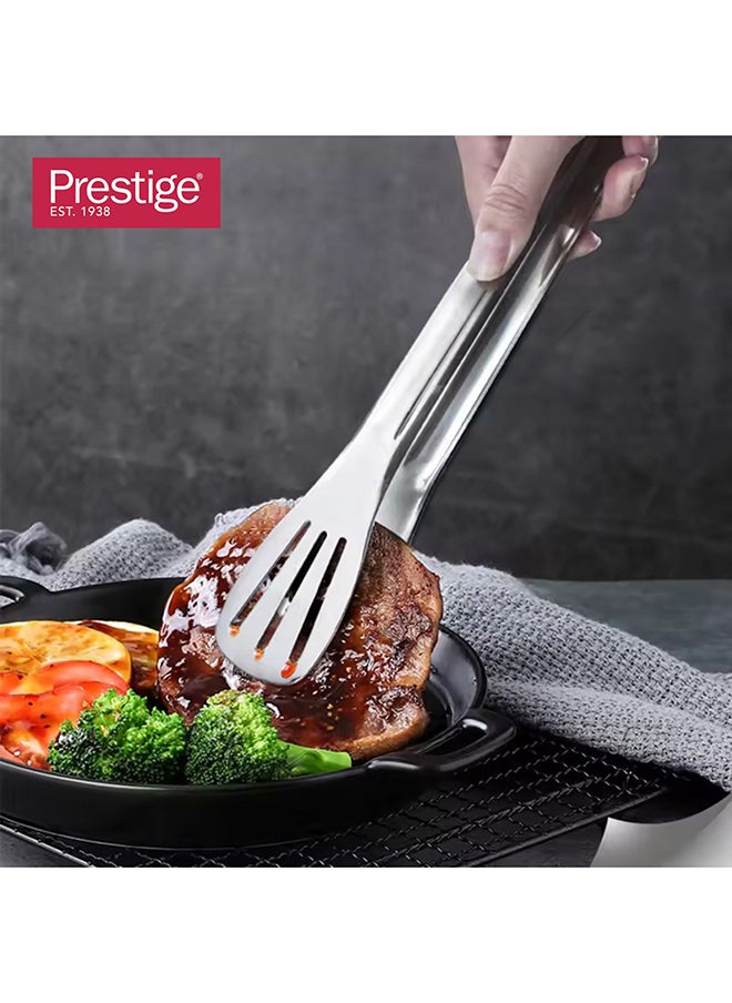 Prestige Prestige Stainless Steel Tong | Kitchen Cooking Tongs | Cooking Barbecue Grilling Food Tongs | Steak Tongs, Salad Tongs, Dessert Tongs For Buffet  - Image 3