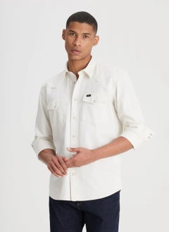 LEE Loose Fit Beige Men's Shirt L241514614 Long S ve Shirt  - Image 2