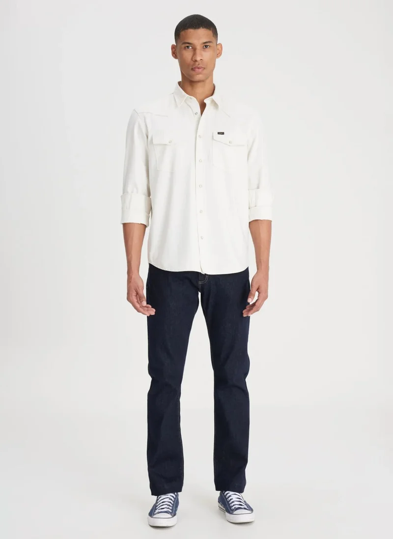 لي Loose Fit Beige Men's Shirt L241514614 Long S ve Shirt