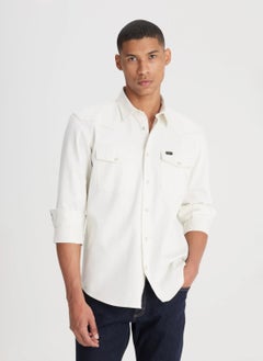 LEE Loose Fit Beige Men's Shirt L241514614 Long S ve Shirt  - Image 1