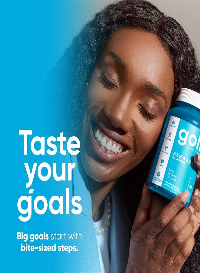 Goli Ashwagandha & Vitamin D Gummy - 60 Count - Mixed Berry, KSM-66, Vegan, Plant Based, Non-GMO, Gluten-Free & Gelatin Free Relax. Restore. Unwind, Pack of 1 - Image 3