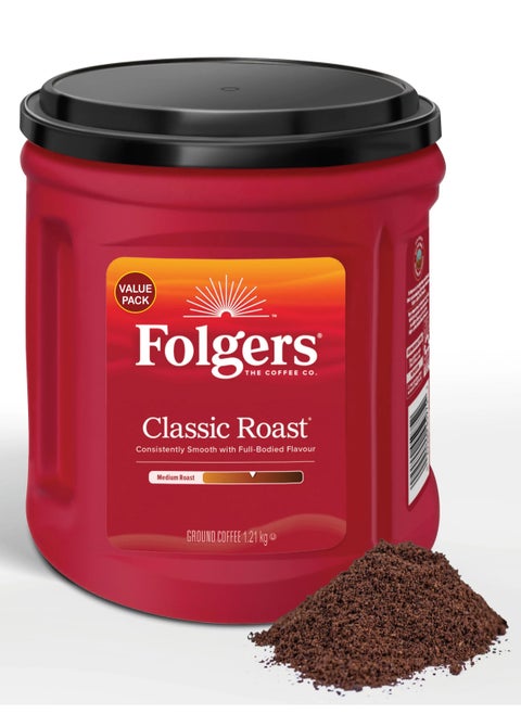 Classic Medium Roast Ground Coffee, Rich pure taste 1.21 kg | Perfect For Espresso, Cappuccino, Latte Macchiato, V60