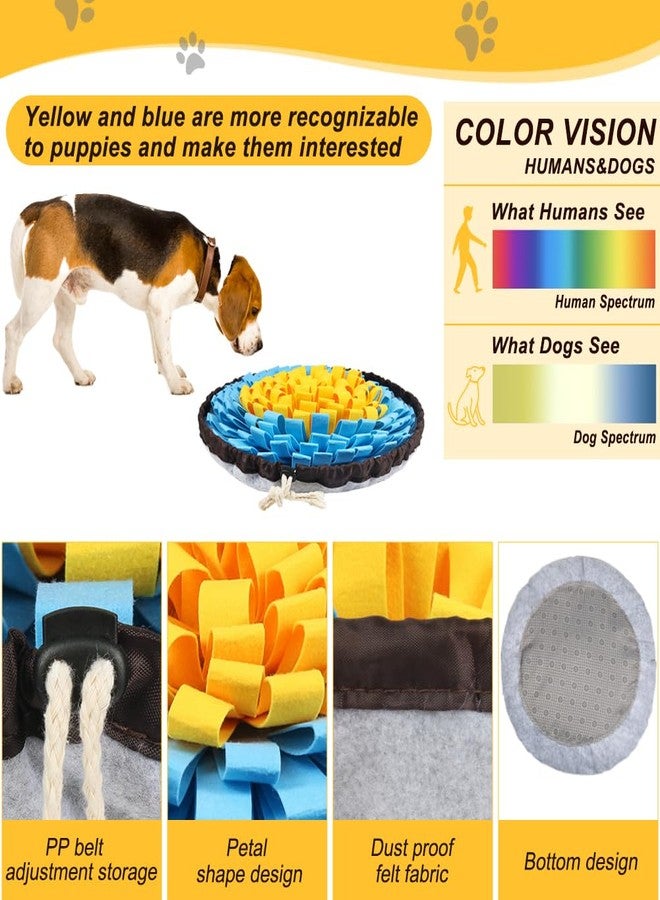 SZEE Snuffle Mat for Dogs, Adjustable Sniffing Mat for Smell Training and Slow Eating, Dog Snuffle Pad for Mental Stimulation and Enrichment, Interactive Toys for Pets (Yellow and Blue) - Image 3