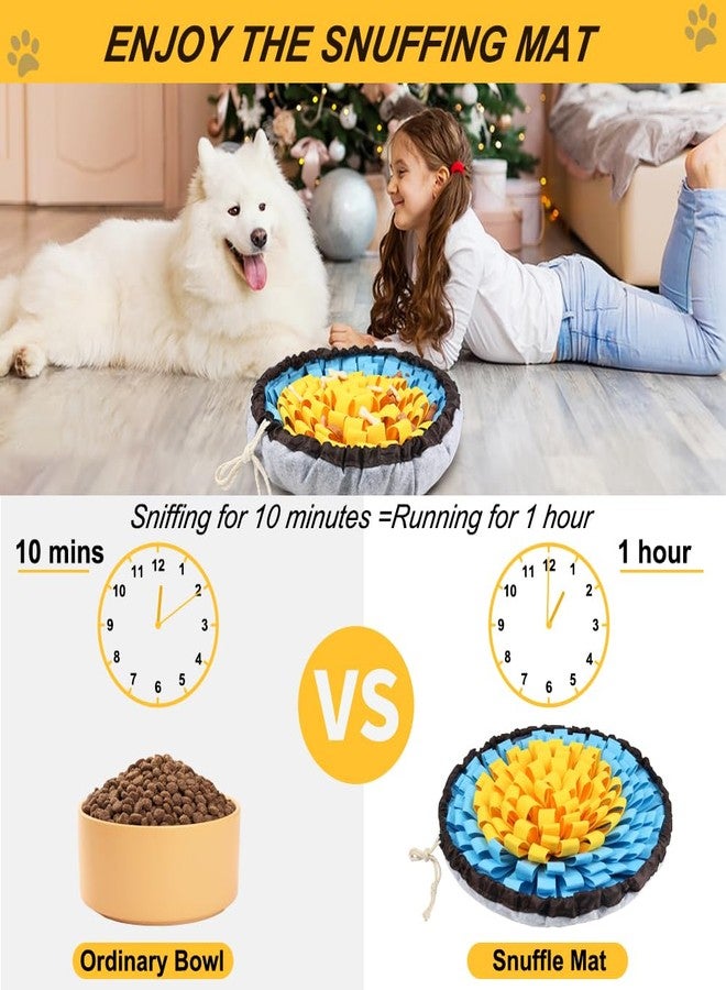 SZEE Snuffle Mat for Dogs, Adjustable Sniffing Mat for Smell Training and Slow Eating, Dog Snuffle Pad for Mental Stimulation and Enrichment, Interactive Toys for Pets (Yellow and Blue) - Image 5