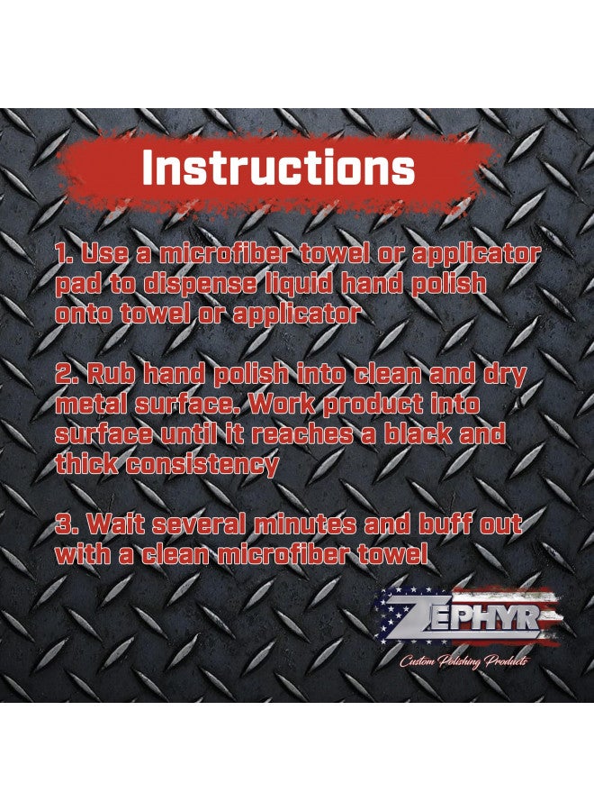 Zephyr Pro-40 The Perfect Metal Polish. for Chrome, Stainless Steel, Aluminum, Brass, Copper, Silver and Magnesium, Made in U.S.A. (8oz) - Image 3