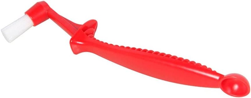 ANCLLO Espresso Machine Brush - Coffee Machine Cleaning Brush With Spoon - Group Head Brush - Coffee Machine Brush Cleaner - Red - Image 2