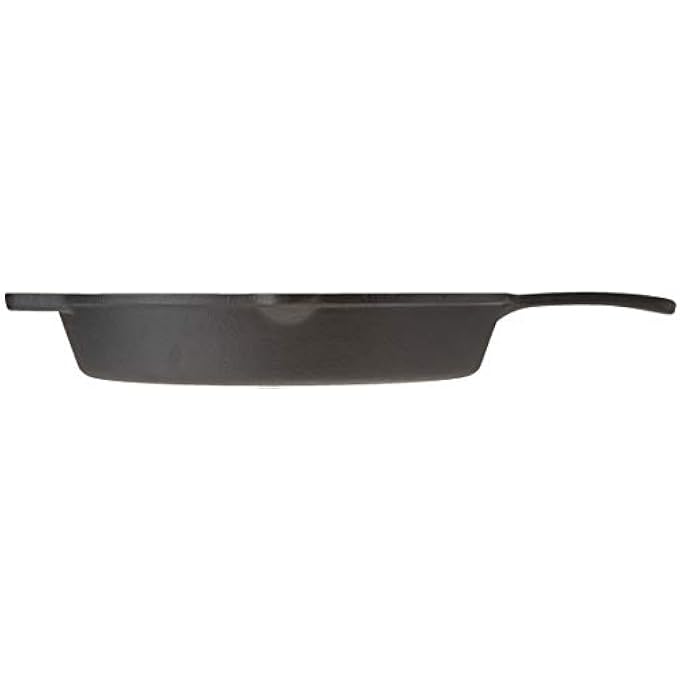 Home-Complete Synchkg092261 PreSeasoned Skillet12 Inch For Home Camping Indoor And Outdoor Cooking Frying Searing And Baking Cast Iron Black - Image 2