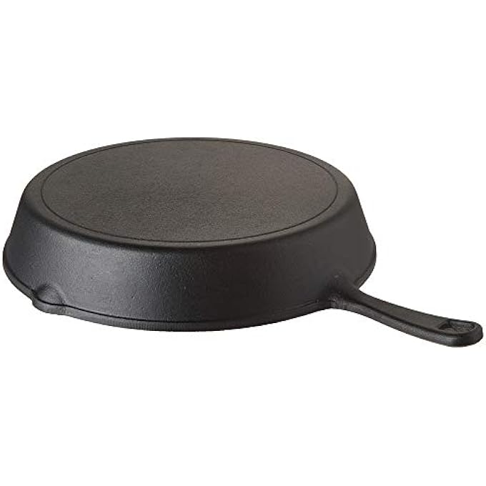 Home-Complete Synchkg092261 PreSeasoned Skillet12 Inch For Home Camping Indoor And Outdoor Cooking Frying Searing And Baking Cast Iron Black - Image 4