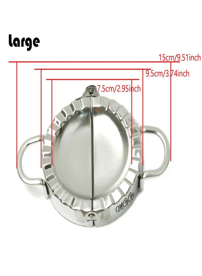 MGGi Stainless Steel Dumpling Maker, Pie Gyoza Empanada Press Mold, Ravioli Dumpling Mould Pastry Tools, 1 Set, Small+Big - Image 5