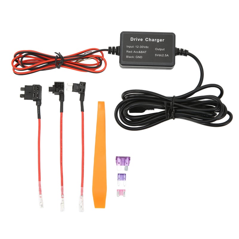 Dash Cam Hardwire Kit MINI USB Adapter High Security 12V‑30V to 5V Widely for Mirror Cam GPS Navigator Radar Detector - Image 2