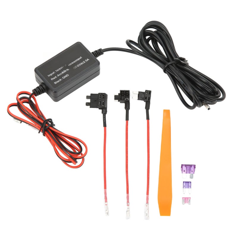 Dash Cam Hardwire Kit MINI USB Adapter High Security 12V‑30V to 5V Widely for Mirror Cam GPS Navigator Radar Detector - Image 1