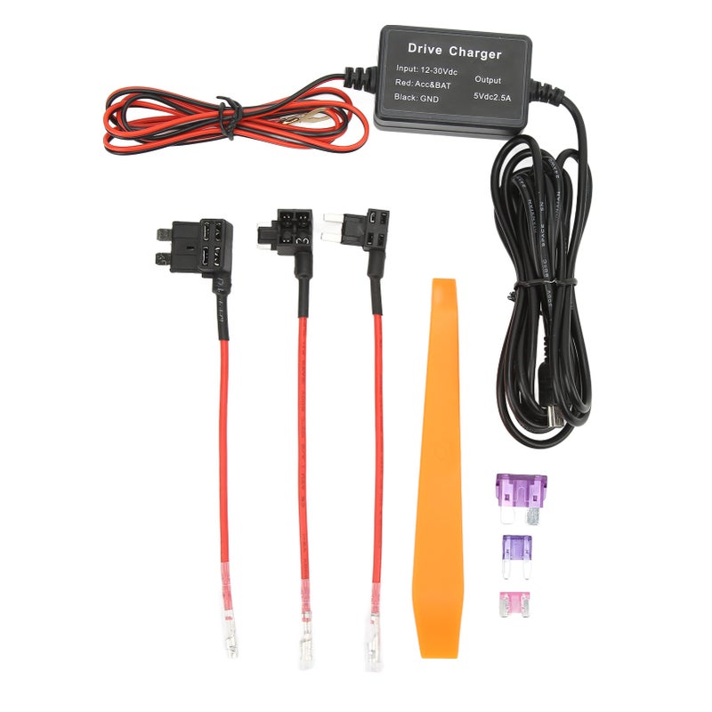 Dash Cam Hardwire Kit MINI USB Adapter High Security 12V‑30V to 5V Widely for Mirror Cam GPS Navigator Radar Detector - Image 3