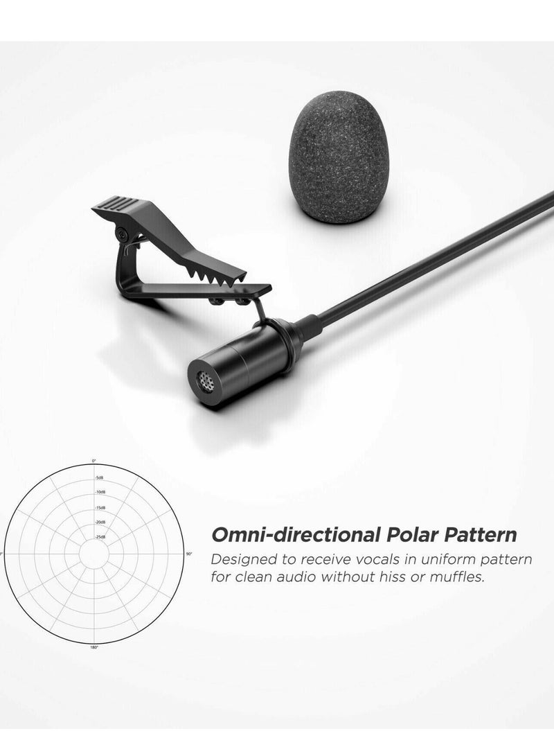 USB C Lavalier Lapel Microphone for Video Recording Mini Type C/3.5mm Clip-on Mic Plug Play Lav Mic for Android Phone PC Laptop - Image 4