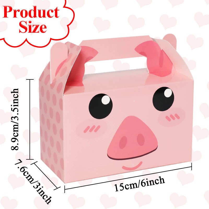 Tevxj 12 Pack Farm Animal Party Favor Boxes Farm Theme Birthday Goodie Boxes Farmhouse Animals Gift Candy Bags Barnyard Treat Boxes for Kids Girls Baby Shower Party Decorations Supplies - Image 2