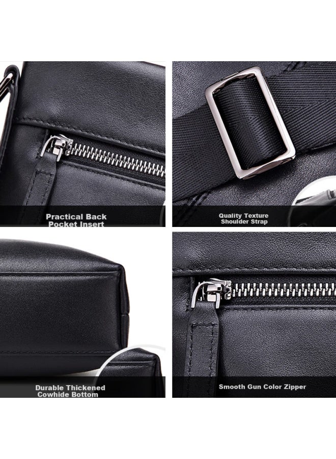 Laorentou Men's Shoulder Bag, Genuine Top-grain Leather Business Crossbody Bag For Young And Middle-aged Men, Birthday Gift For Boyfriend - Image 2
