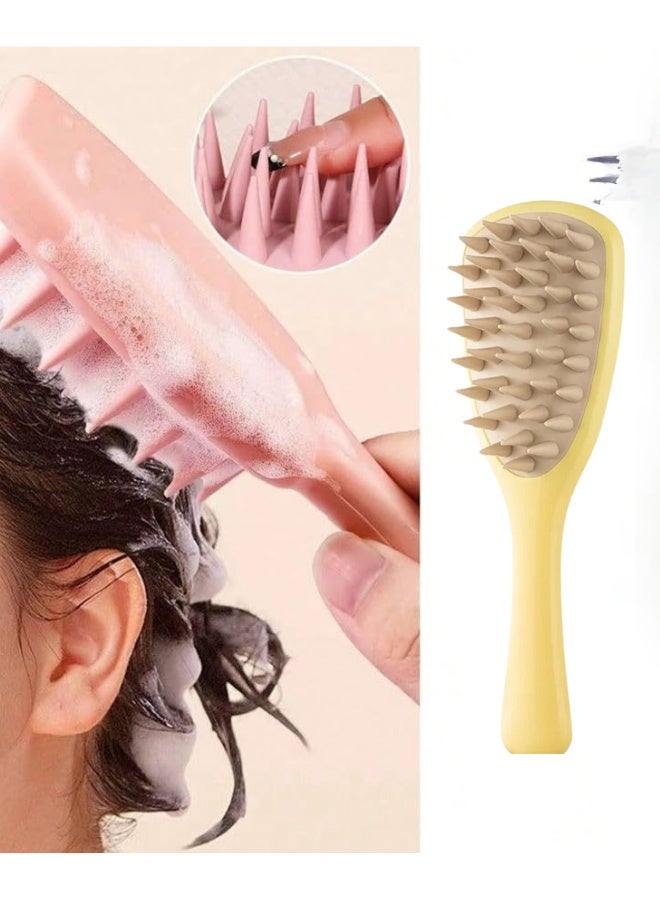 Silicone Soft Scalp Massage & Exfoliating Brush – Anti-Dandruff Deep Cleaning Shampoo Brush for Wet and Dry Hair, Improves Blood Circulation (Random Color) - Image 2