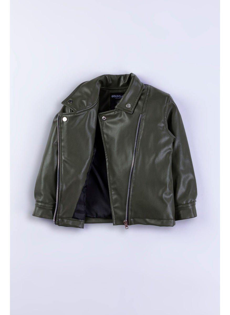 Gold Class Kidswear Zippered Boys Leather Jacket  - Image 4