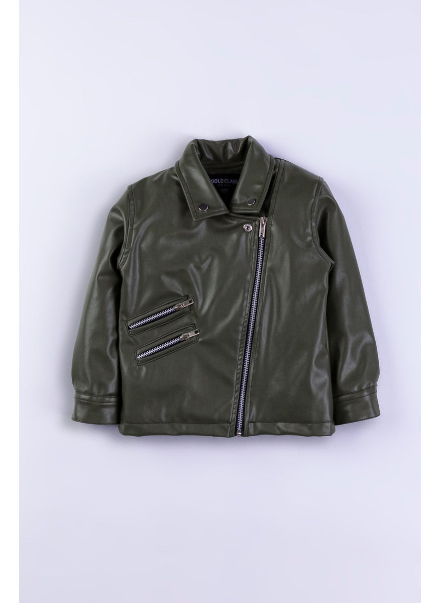 Gold Class Kidswear Zippered Boys Leather Jacket  - Image 3