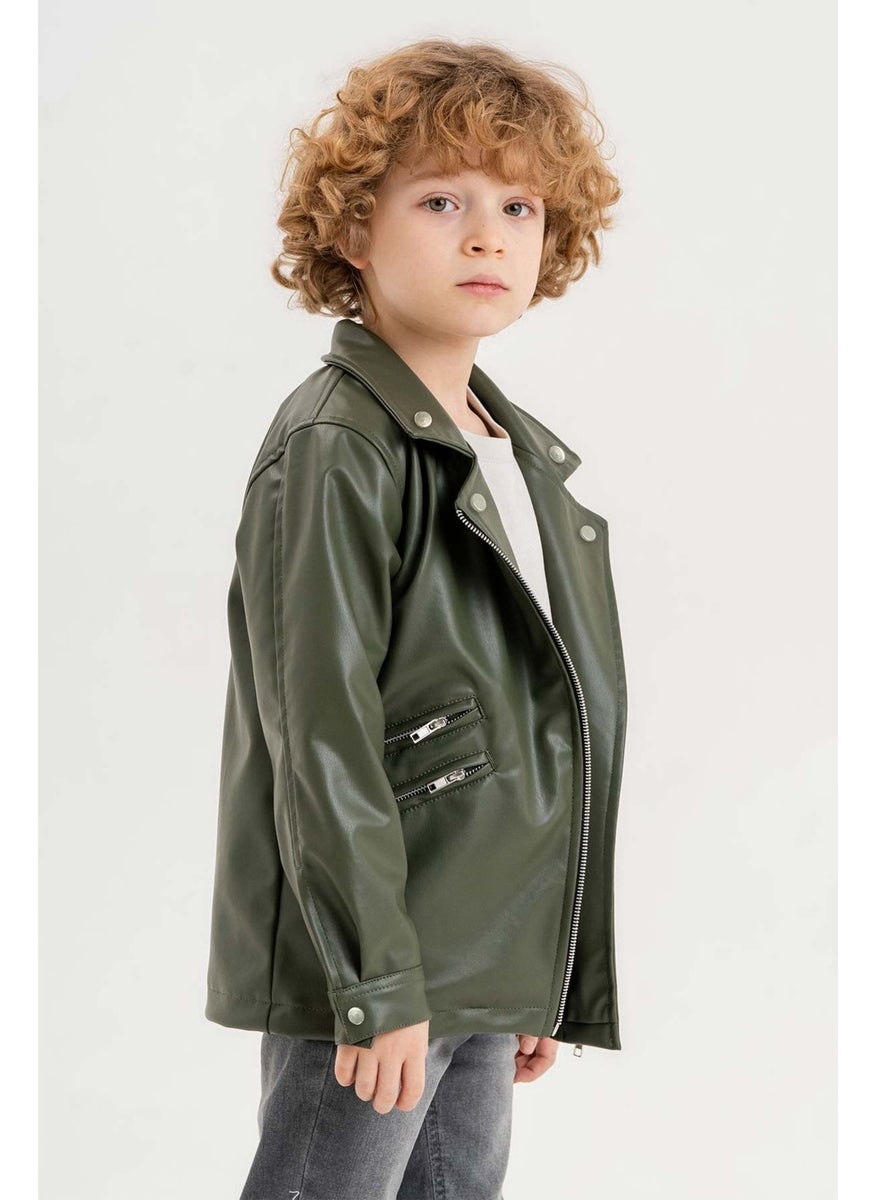 Gold Class Kidswear Zippered Boys Leather Jacket  - Image 1