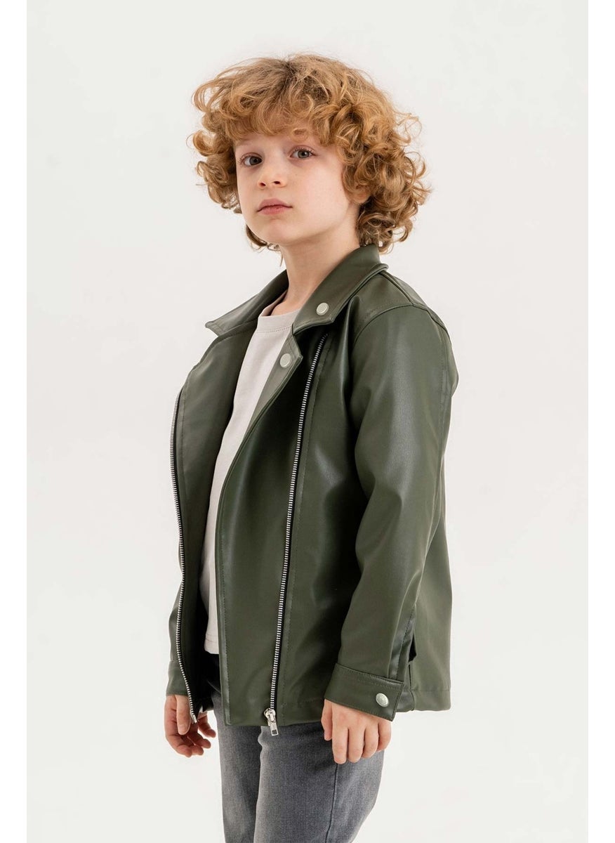 Gold Class Kidswear Zippered Boys Leather Jacket  - Image 2