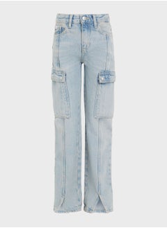 Kids Light Wash Straight Fit Jeans