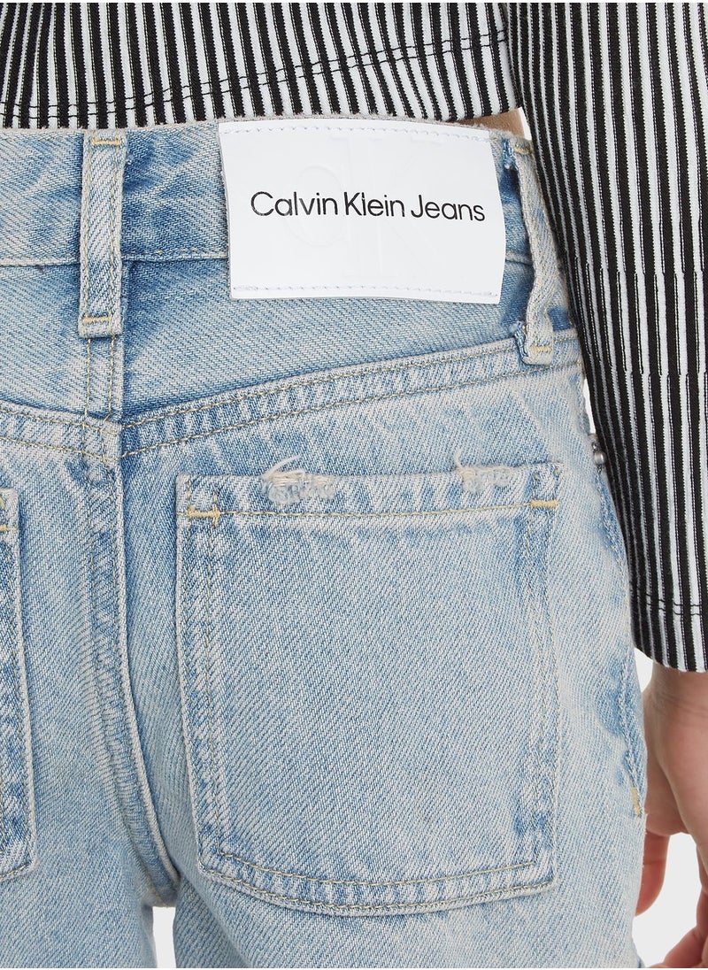 Calvin Klein Jeans - Kids Light Wash Straight Fit Jeans - Image 1