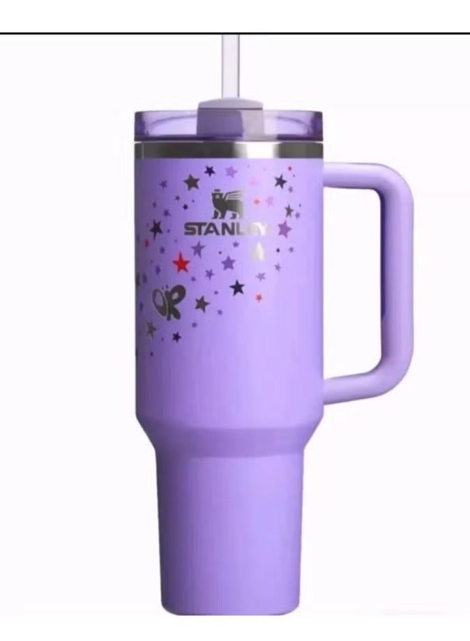 Stanley Olivia Rodrigo Special Edition 40oz Stanley Quencher Tumbler – Double-Wall Vacuum Insulated Stainless Steel Travel Cup with Leak-Resistant FlowState Lid, Reusable Straw & Easy-Grip Handle – Keeps Beverages Hot or Cold for Hours – Stylish Hydration Gift for Fans, Coffee, Water & Tea Lovers  - Image 1