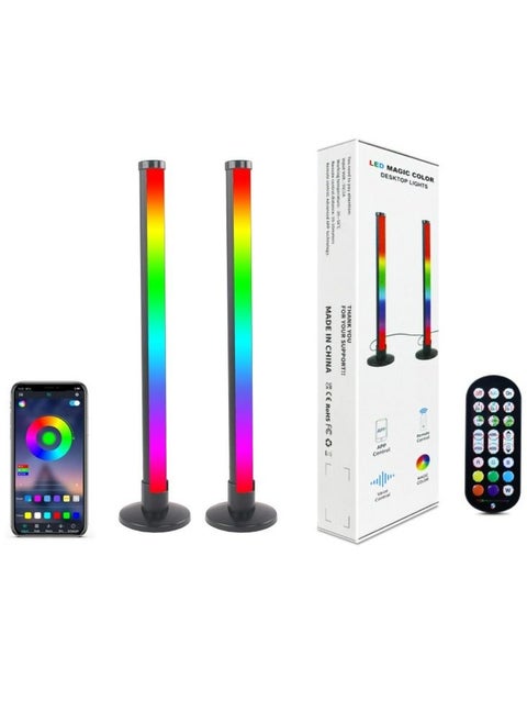 2 Pcs LED Magic Color Desktop Atmosphere Light Lamp App Control Remote
