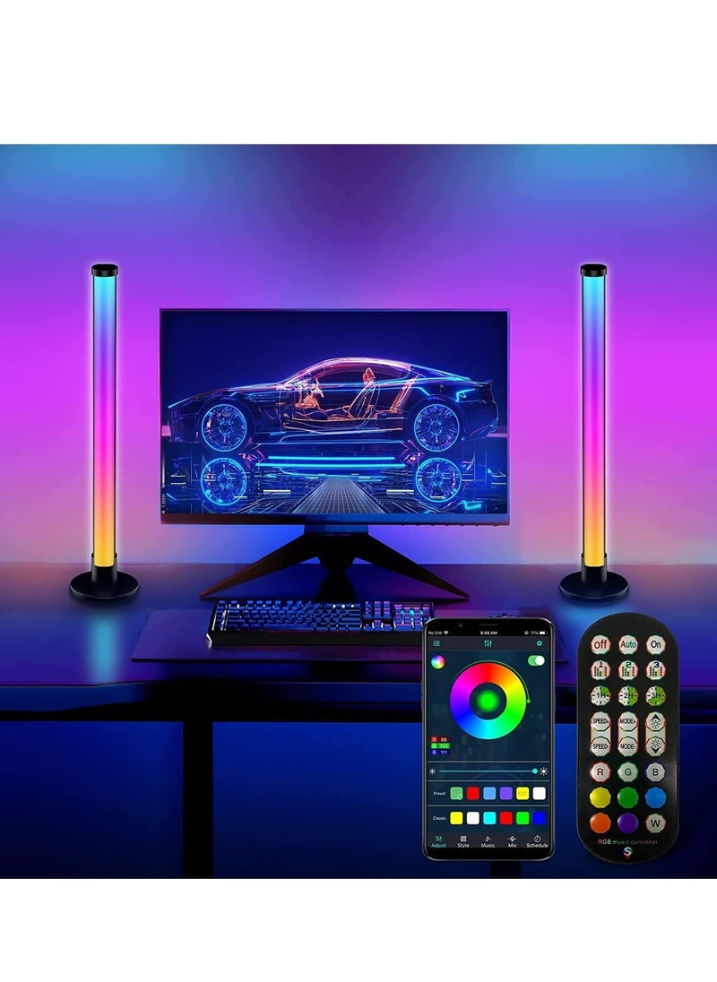 2 Pcs LED Magic Color Desktop Atmosphere Light Lamp App Control Remote