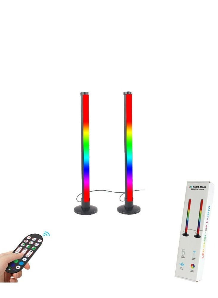 2 Pcs LED Magic Color Desktop Atmosphere Light Lamp App Control Remote