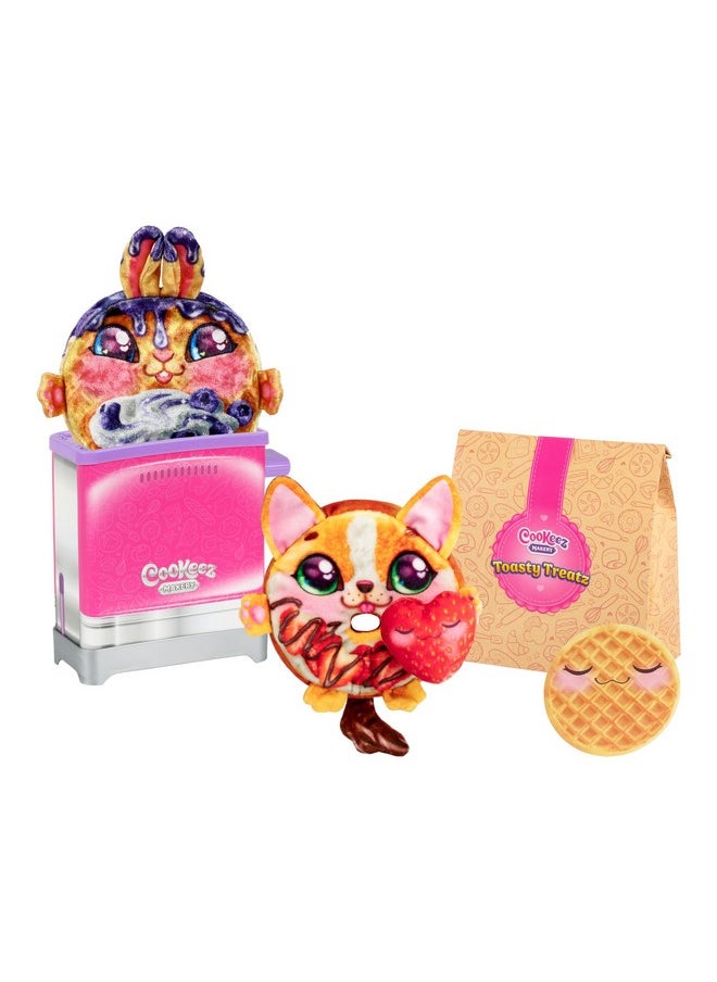 Cookeez Makery - Toasty Treatz Toaster With Scented Plush - 2 Pack; Make A Soft And Squishy Surprise Plush Friend. Pop-In-Bread And See A Surprise Plush Pop Up! - Image 1