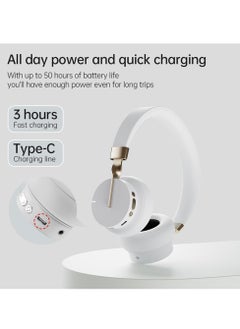 P3 Wireless Bluetooth Headphones with ENC and ANC Noise Cancellation,Hifi Stereo Earphones with Mic Support FM/TF/Aux White - pzsku/Z05C7BDEEFD2A0A15C972Z/45/_/1729058022/d73f3905-2115-4a64-a059-25d876746156