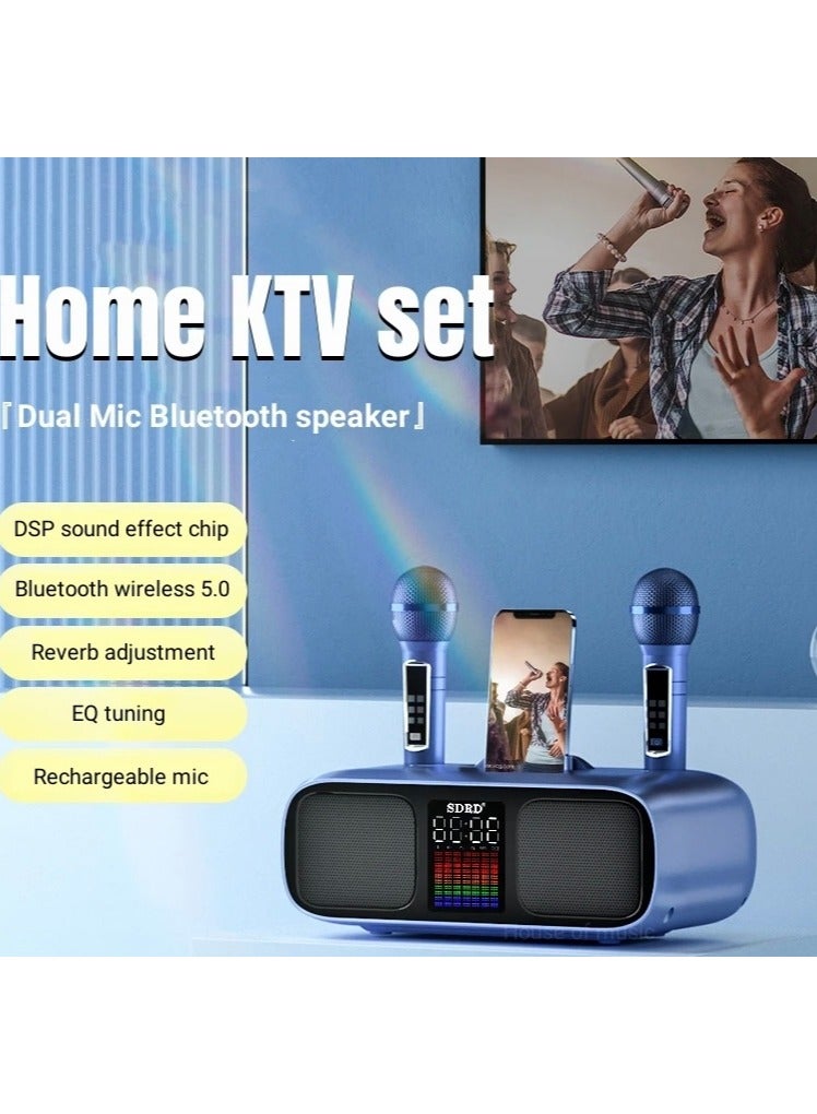 Smart Berry S39 Pro Portable Wireless Bluetooth Karaoke Speaker - Stereo Bass and Dual Microphone  - Image 3